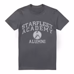 Star Trek Mens Alumni T-Shirt - L, Charcoal