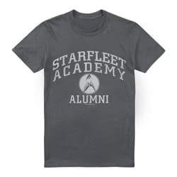 Star Trek Mens Alumni T-Shirt - L, Charcoal
