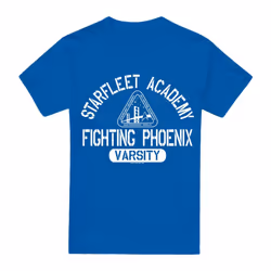 Star Trek Mens Varsity T-Shirt - XXL, Royal Blue