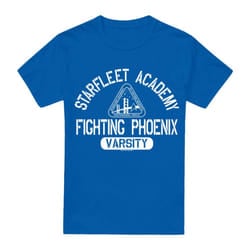Star Trek Mens Varsity T-Shirt - XXL, Royal Blue