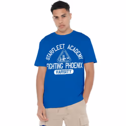 Star Trek Mens Varsity T-Shirt - XXL, Royal Blue