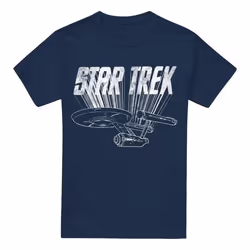 Star Trek Mens Ship T-Shirt - 5XL, Navy