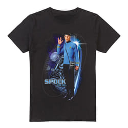 Star Trek Mens Galactic Spock T-Shirt - 4XL, Black