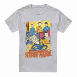 Star Trek Mens Vintage Collage T-Shirt - M, Sport Heather