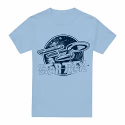 Star Trek Mens Enterprise Retro T-Shirt - L, Light Blue