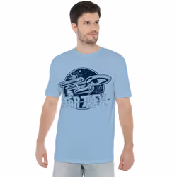 Star Trek Mens Enterprise Retro T-Shirt - 3XL, Light Blue
