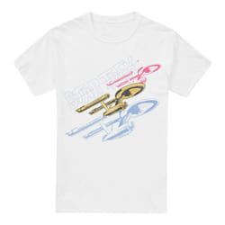 Star Trek Mens Tri Enterprise Retro T-Shirt - 3XL, White