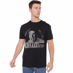 Star Trek Mens Khan Distressed T-Shirt - M, Black