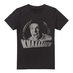 Star Trek Mens Khan Distressed T-Shirt - L, Black