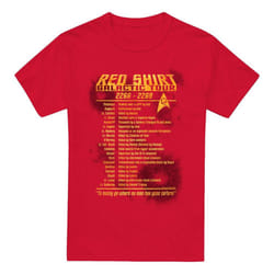 Star Trek Mens Red Shirt Tour T-Shirt - 4XL, Red