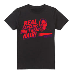Star Trek Mens Real Captain T-Shirt - 3XL, Black