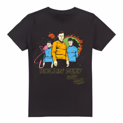 Star Trek Mens Rollin Deep T-Shirt - L, Black