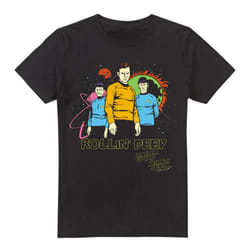 Star Trek Mens Rollin Deep T-Shirt - L, Black