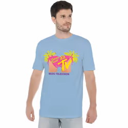 MTV Mens Spring Break '88 T-Shirt - 3XL, Light Blue