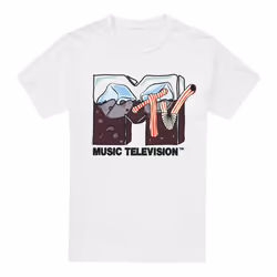 MTV Mens Soda On Ice T-Shirt - XXL, White