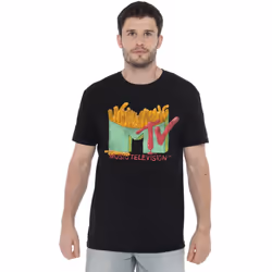 MTV Mens Fries T-Shirt - S, Black