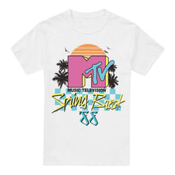 MTV Mens Spring Break Checkerboard T-Shirt - 5XL, White
