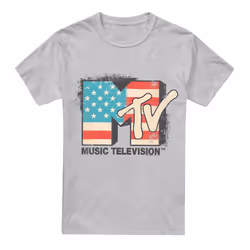 MTV Mens American Logo T-Shirt - XXL, Sport Heather