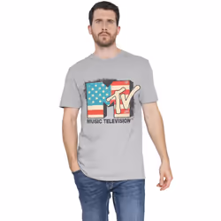 MTV Mens American Logo T-Shirt - 3XL, Sport Heather