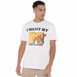 MTV Mens I Want My MTV 2 T-Shirt - 3XL, White
