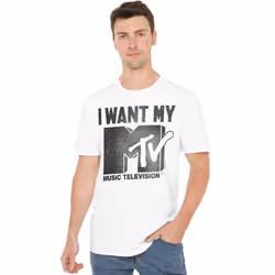 MTV Mens I Want It T-Shirt - 5XL, White