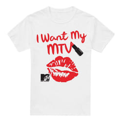 MTV Mens Written In Lipstick T-Shirt - XXL, White