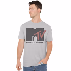 MTV Mens Logo T-Shirt - XL, Sport Heather