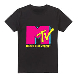 MTV Mens Hot Pink Logo T-Shirt - 3XL, Black