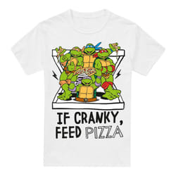 Teenage Mutant Ninja Turtles Mens Cranky Pizza T-Shirt - 3XL, White