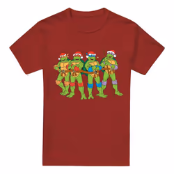 Teenage Mutant Ninja Turtles Mens In The Christmas Spirit T-Shirt - M, Cardinal