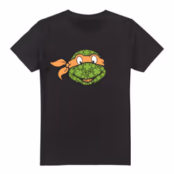 Teenage Mutant Ninja Turtles Mens Michelangelo Clover St Patricks Day T-Shirt - L, Black