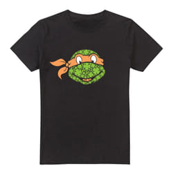 Teenage Mutant Ninja Turtles Mens Michelangelo Clover St Patricks Day T-Shirt - XXL, Black