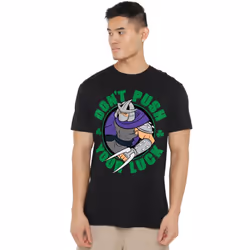 Teenage Mutant Ninja Turtles Mens Luck Shredder St Patricks Day T-Shirt - 3XL, Black