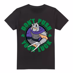 Teenage Mutant Ninja Turtles Mens Luck Shredder St Patricks Day T-Shirt - 4XL, Black