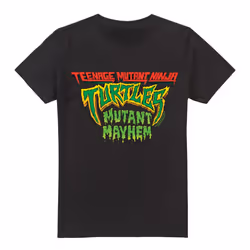 Teenage Mutant Ninja Turtles Mens Mutant Mayhem Logo T-Shirt - M, Black