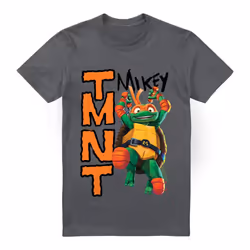 Teenage Mutant Ninja Turtles Mens Mutant Mayhem Michelangelo T-Shirt - 3XL, Charcoal