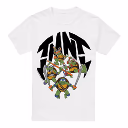 Teenage Mutant Ninja Turtles Mens Mutant Mayhem Turtle Shell T-Shirt - 4XL, White