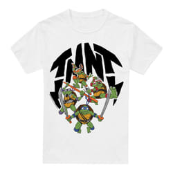 Teenage Mutant Ninja Turtles Mens Mutant Mayhem Turtle Shell T-Shirt - 4XL, White