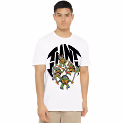 Teenage Mutant Ninja Turtles Mens Mutant Mayhem Turtle Shell T-Shirt - 5XL, White