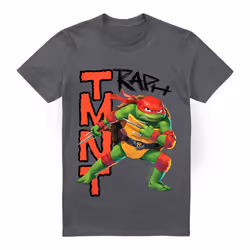 Teenage Mutant Ninja Turtles Mens Mutant Mayhem Raphael T-Shirt - XXL, Charcoal