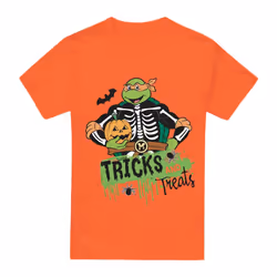 Teenage Mutant Ninja Turtles Mens Turtle Tricks T-Shirt - S, Orange