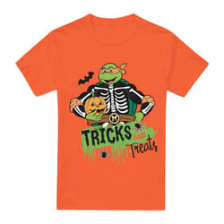 Teenage Mutant Ninja Turtles Mens Turtle Tricks T-Shirt - S, Orange