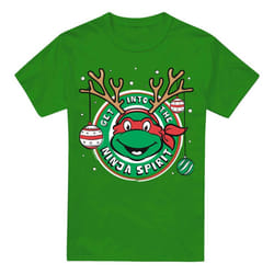 Teenage Mutant Ninja Turtles Mens Ninja Christmas Spirit T-Shirt - XL, Kelly Green