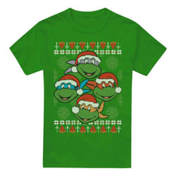 Teenage Mutant Ninja Turtles Mens Ugly Christmas Jumper T-Shirt - 3XL, Kelly Green