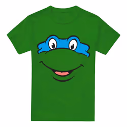 Teenage Mutant Ninja Turtles Mens Leonardo Smile T-Shirt - XL, Kelly Green