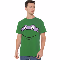 Teenage Mutant Ninja Turtles Mens Donatello Smile T-Shirt - XL, Kelly Green