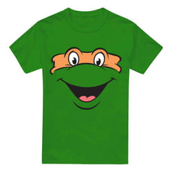 Teenage Mutant Ninja Turtles Mens Michelangelo Smile T-Shirt - L, Kelly Green