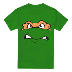 Teenage Mutant Ninja Turtles Mens Angry Michelangelo T-Shirt - 4XL, Kelly Green