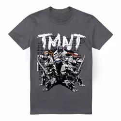 Teenage Mutant Ninja Turtles Mens TMNT Team T-Shirt - XL, Charcoal