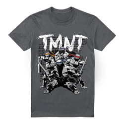 Teenage Mutant Ninja Turtles Mens TMNT Team T-Shirt - XL, Charcoal